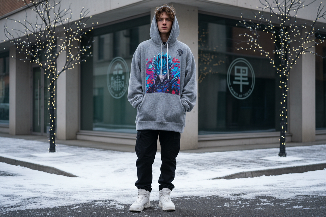 Anime graphic hoodie streetwear style