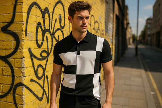 Slim Fit Polo Shirts for Men | Black & White Polo T Shirts