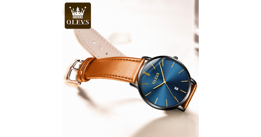 OLEVS 5869 Minimalist Leather Watch for Men – Style Meets Precision