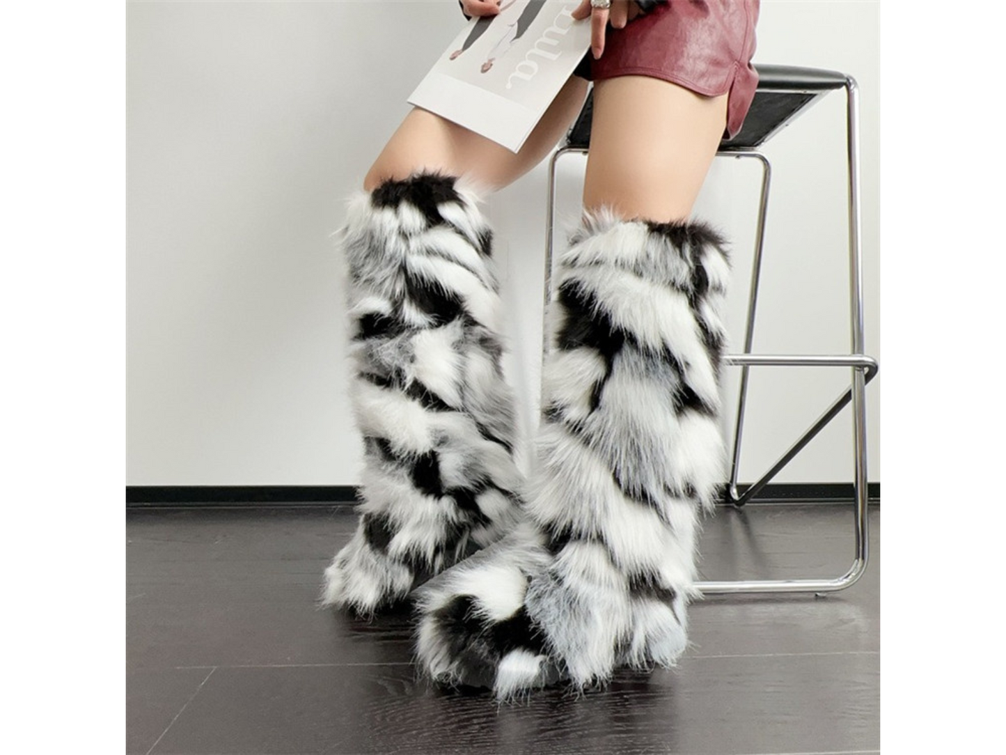Knee High Fur Boots for Women – Stylish & Warm Faux Fur Winter Boots