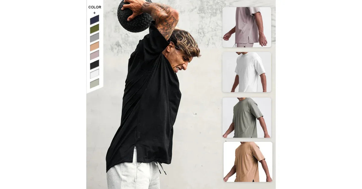 Men’s Oversized T-Shirt | Cotton Gym & Casual - vitaliqa