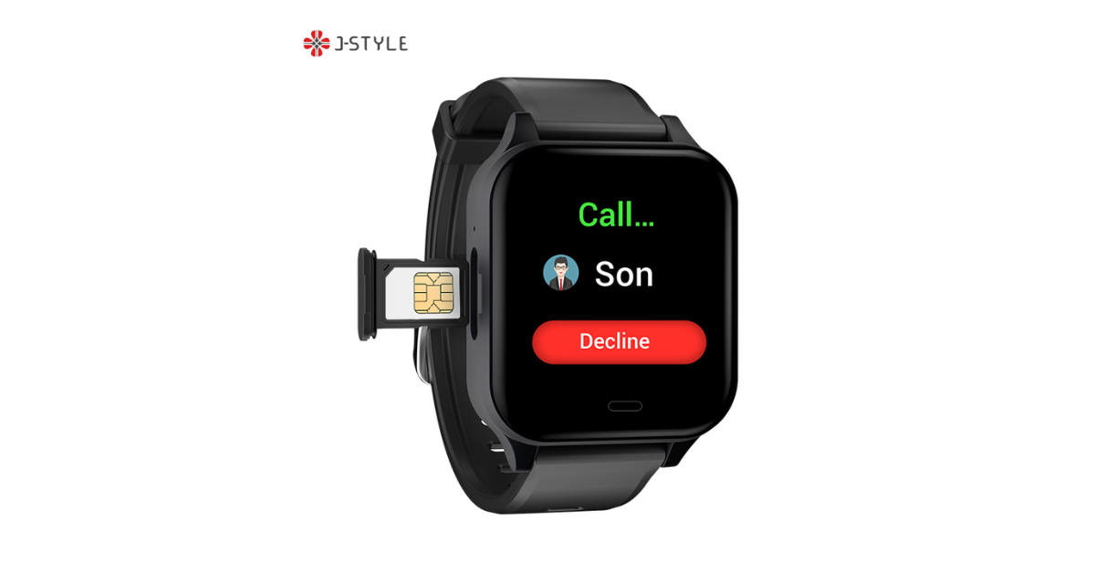 J-Style 2032 SOS Smartwatch – GPS, ECG, PPG, 4G, Wi-Fi, Fitness & Health Tracker