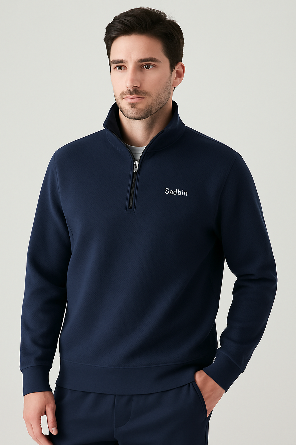 Luxury Men’s Quarter Zip Sweater | Heavyweight Custom Pullover
