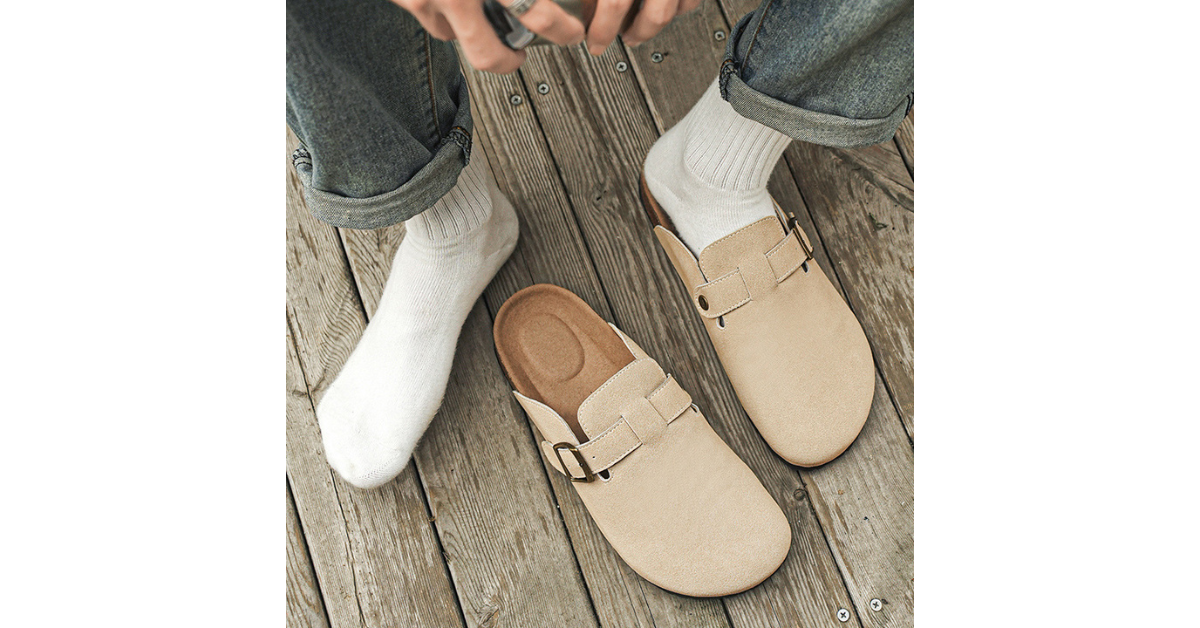Soft plush lining inside birkenstock-style clogs