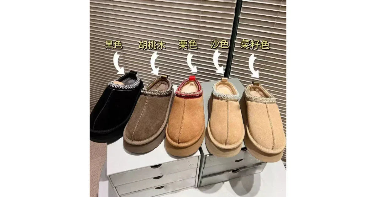 UGG Slippers Women | Warm Cashmere Platform Tasman Mules 2025 - vitaliqa