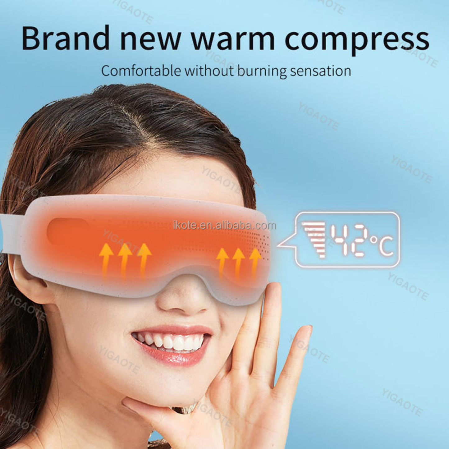 Heated rechargeable eye mask for travel and home use