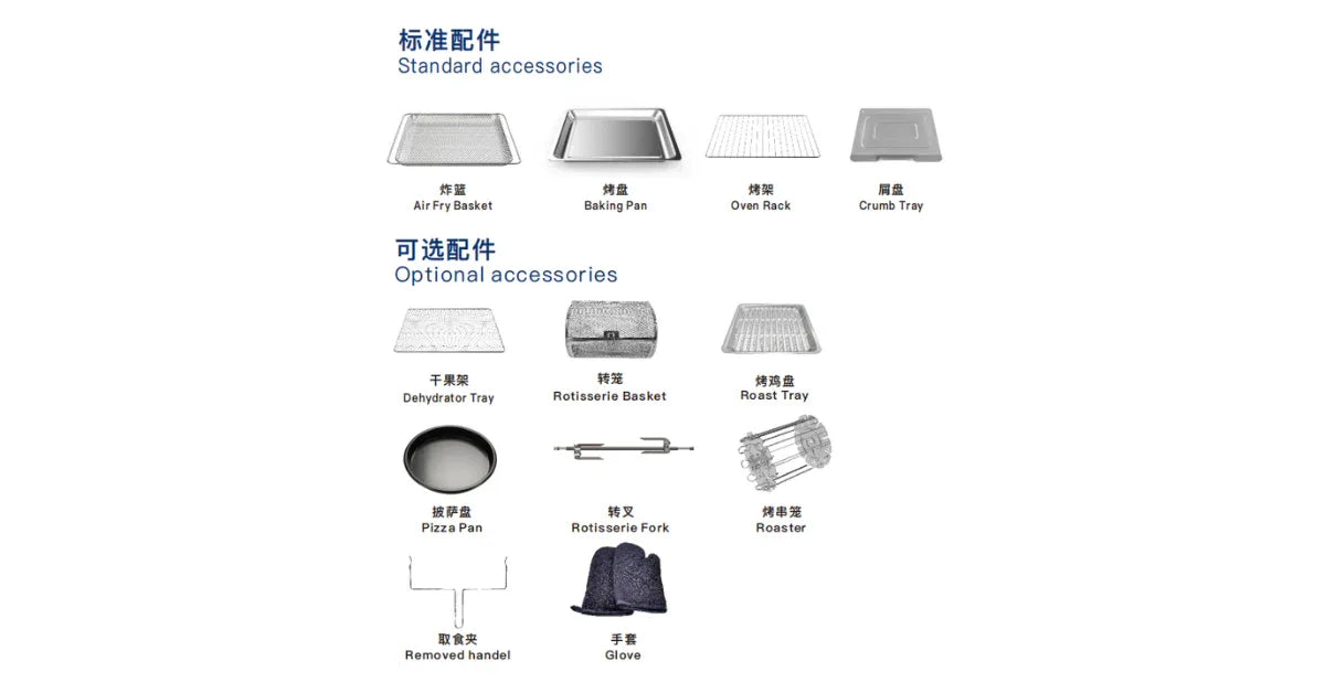 ECOWELL 30L Air Fryer Toaster Oven Combo – 21-in-1 Multifunction Countertop Oven - vitaliqa