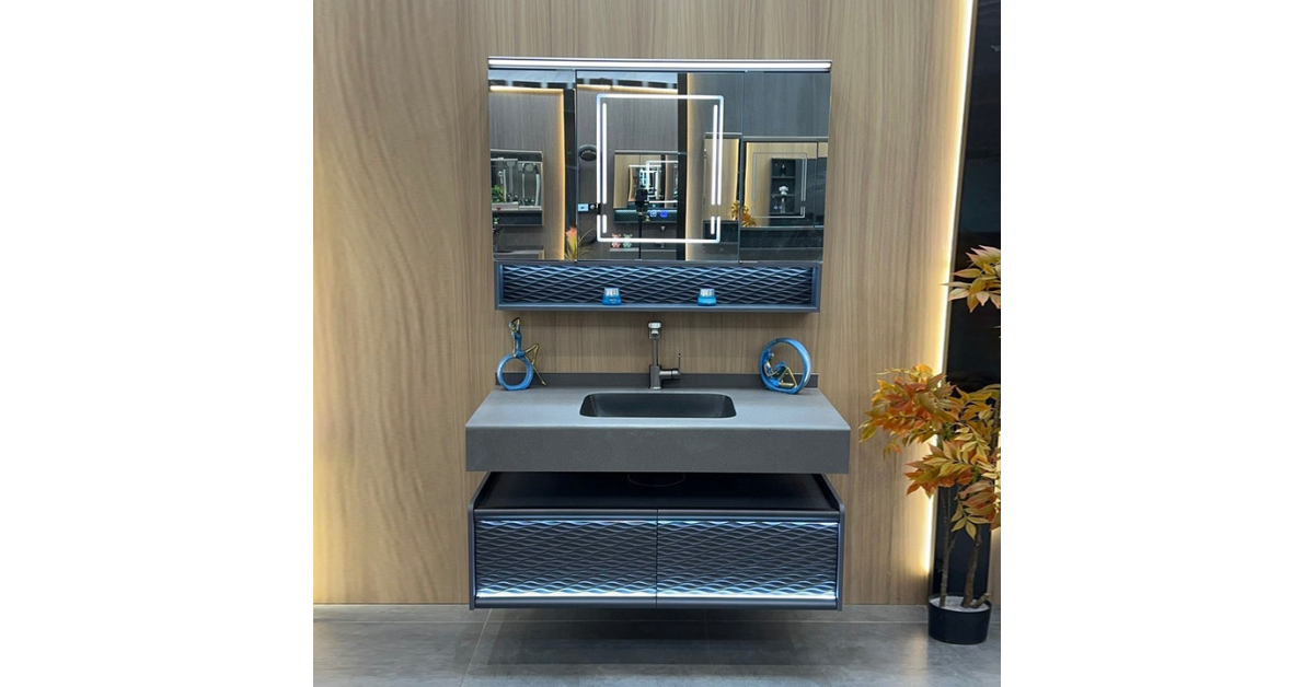 wall mounted mirror cabinet with led lights