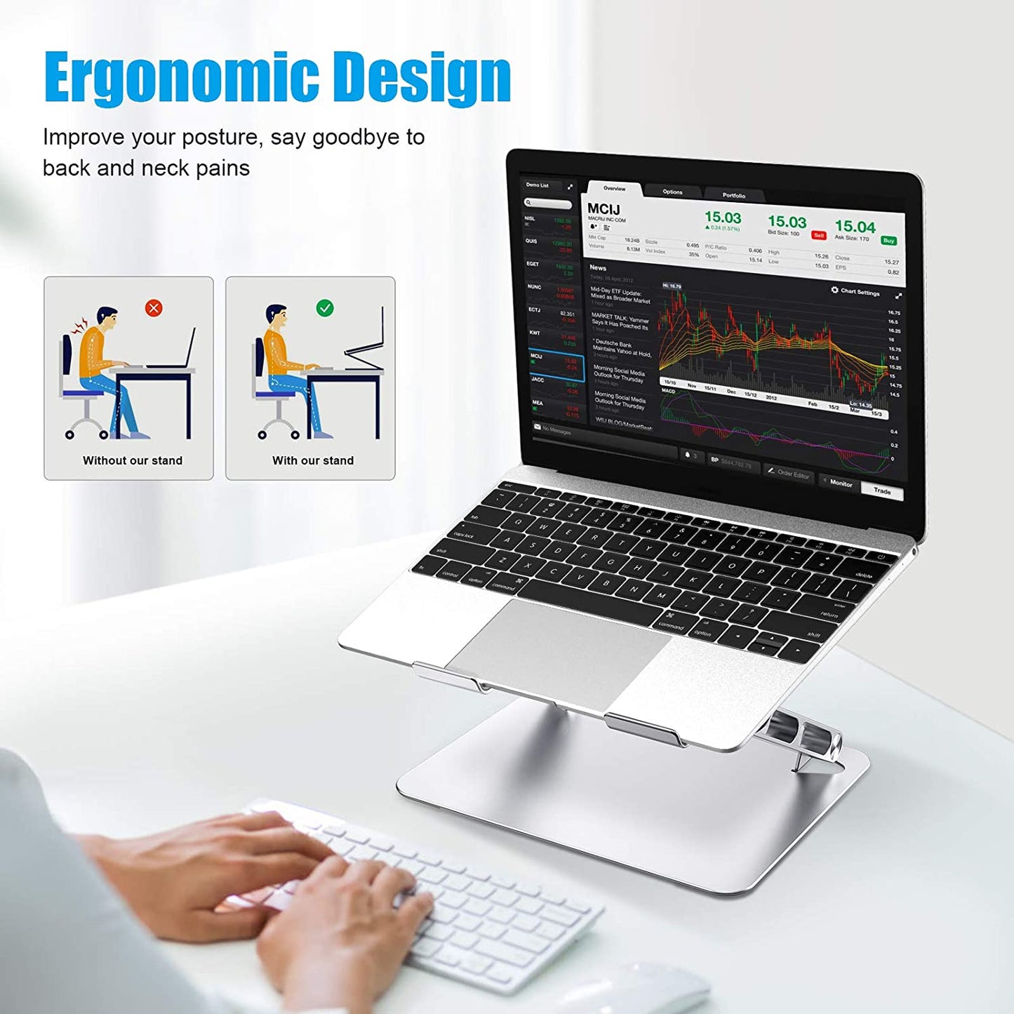 laptop stand for desk workspace