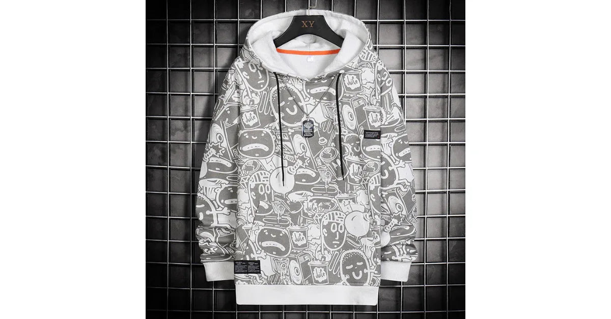 Comfort Hoodie for Men | YiXin Oversized Anime Pullover - vitaliqa