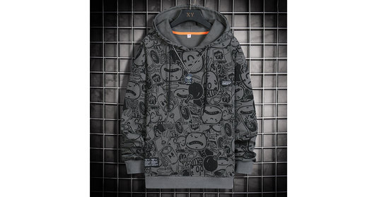 Oversized anime comfort hoodie for men