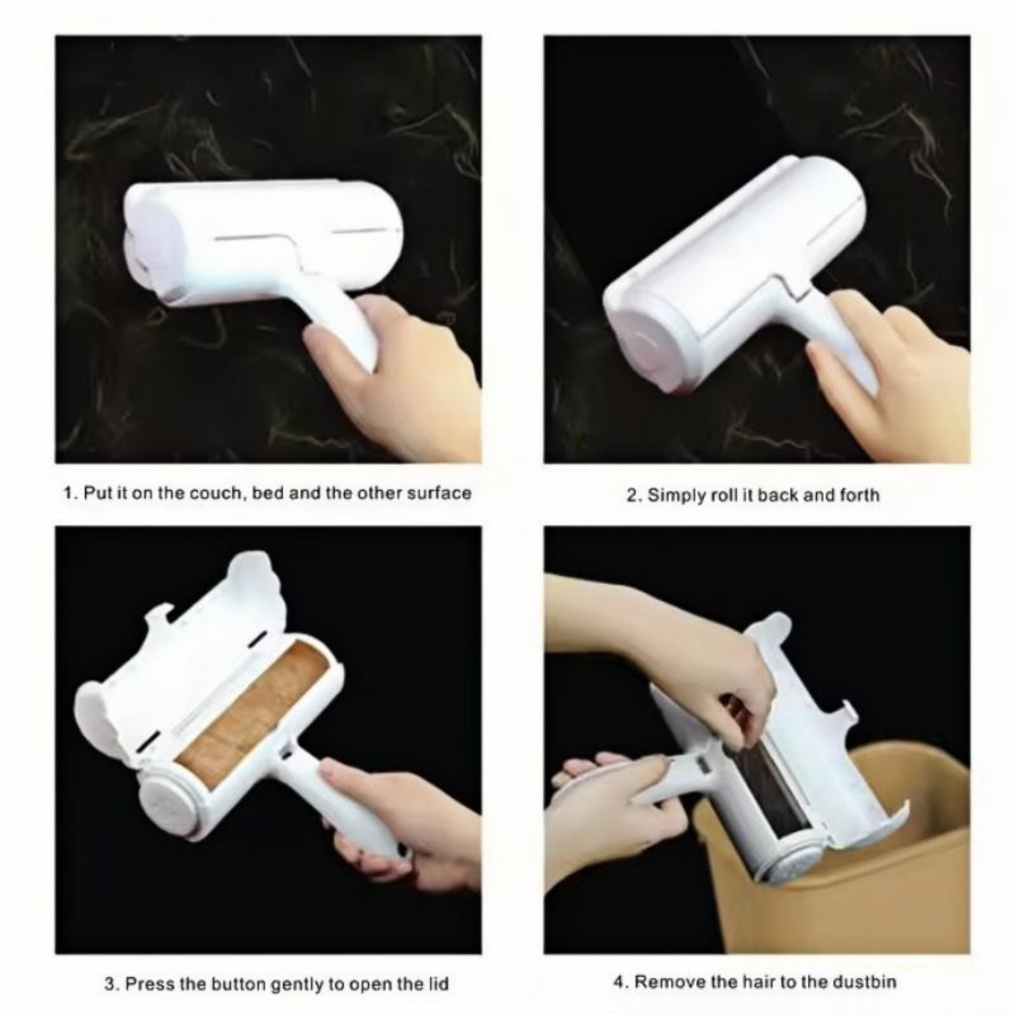 Reusable Lint Roller for Dog and Cat Hair cleaning blankets, pet beds, and clothing.
