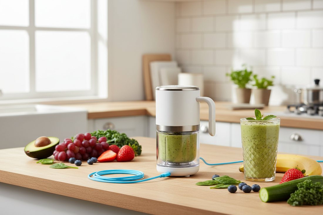 BPA-free portable juicer close-up