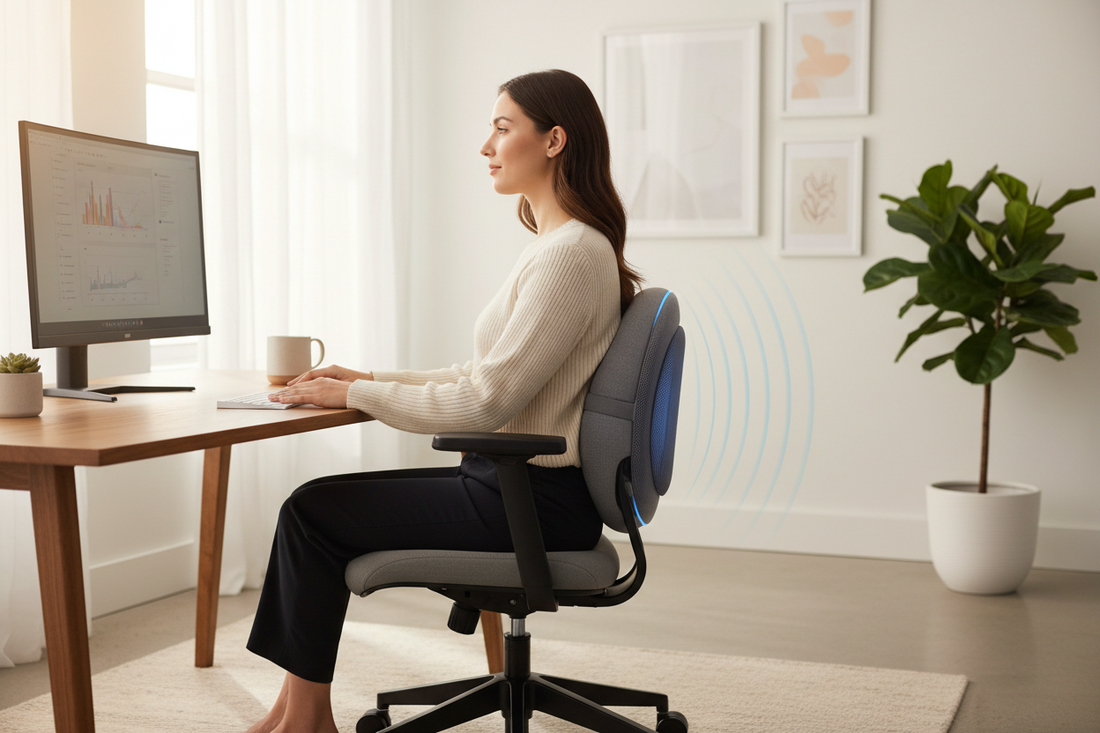 portable back support pillow USB powered