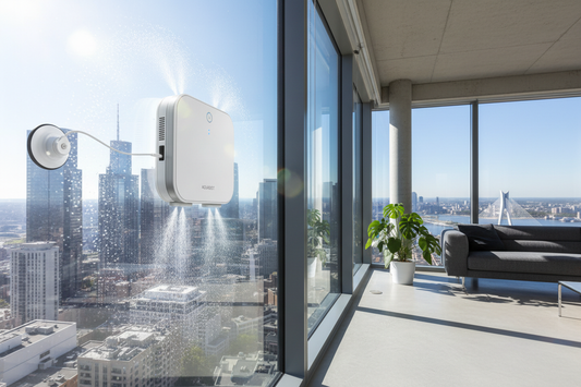 robotic glass cleaner for office windows
