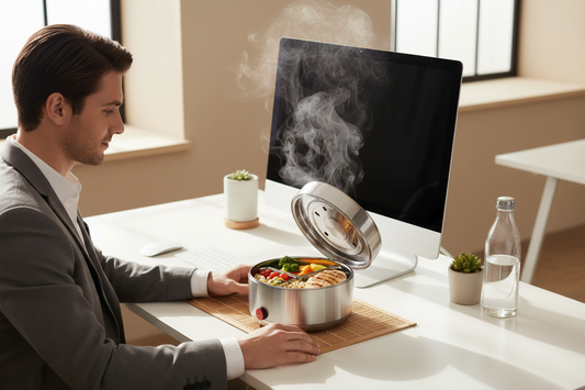 Heated lunch box for adults stainless steel durable design