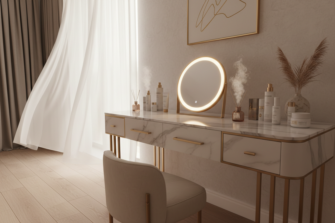 led light makeup mirror for daily beauty routine