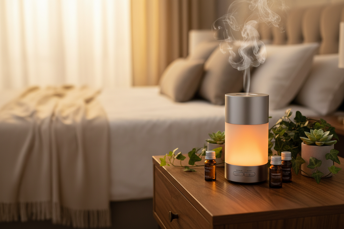 Home wellness aroma diffuser in modern interior