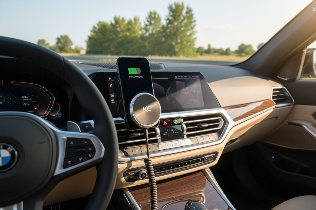 Certified KC Hook Magnetic Phone Holder with Wireless Fast Charger - vitaliqa