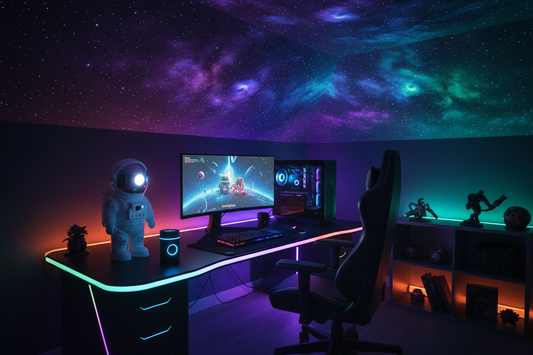 astronaut mood light projector with rgb effects