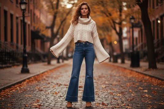 black crop top sweater outfit