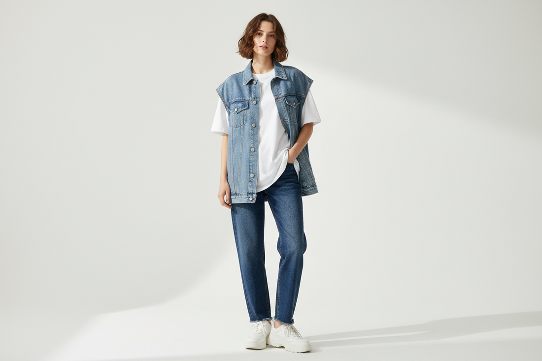 blue jean set outfit