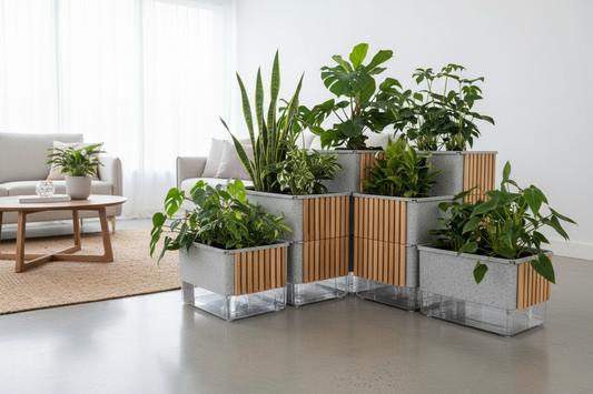 Indoor smart garden pot near window