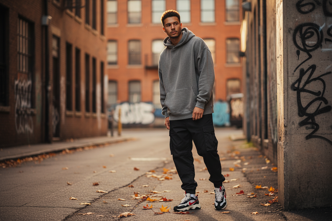 mens cargo joggers breathable cotton fabric