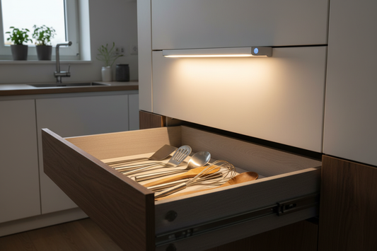 Under Cabinet & Wardrobe Motion Sensor LED Light – Rechargeable Magnetic Night Lamp - vitaliqa