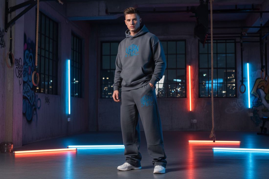 Streetwear styling with oversized hoodie and joggers