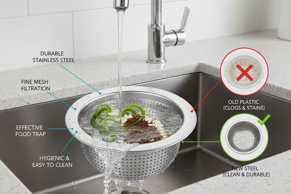 universal stainless steel drain strainer