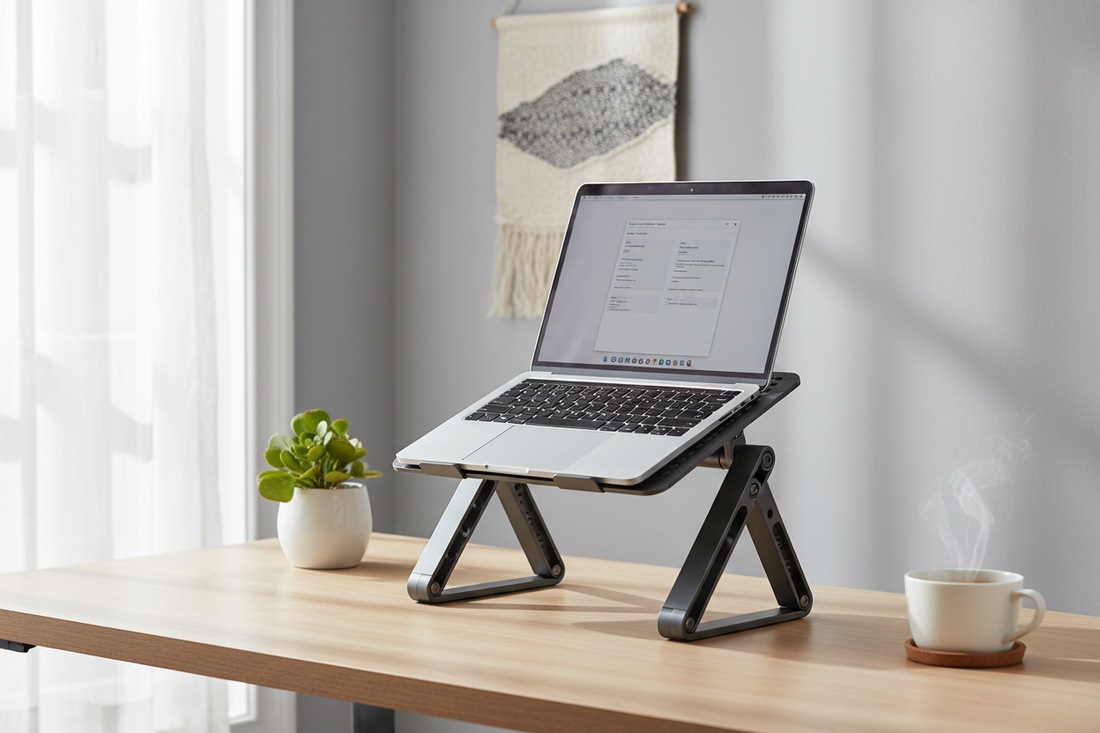 adjustable laptop stand with foldable design