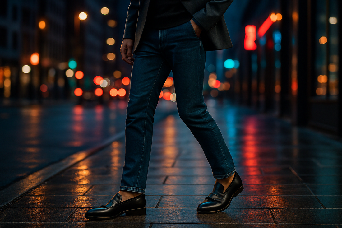 Classic Men’s Black Leather Loafers | Fashion & Durability