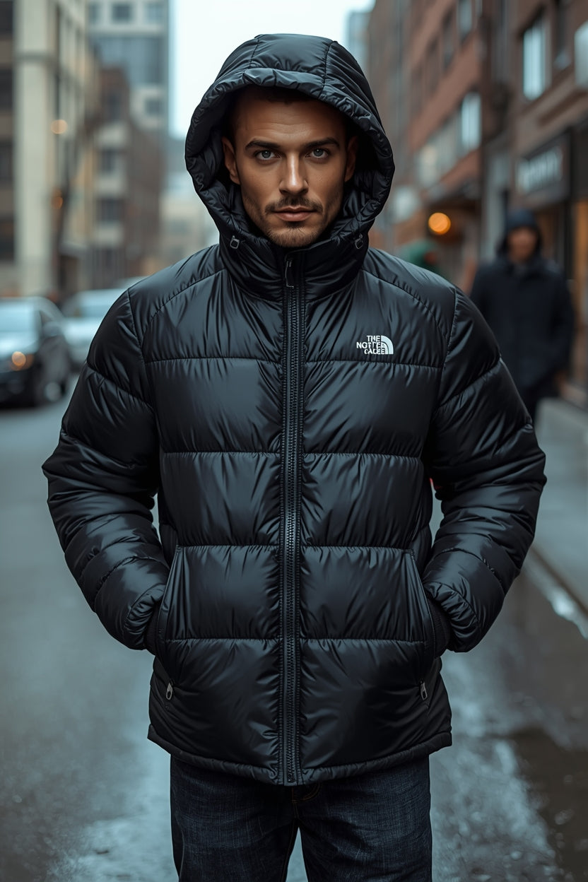 hooded puffer jacket casual