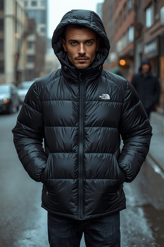 hooded puffer jacket casual