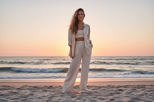 flowy beach pants outfit