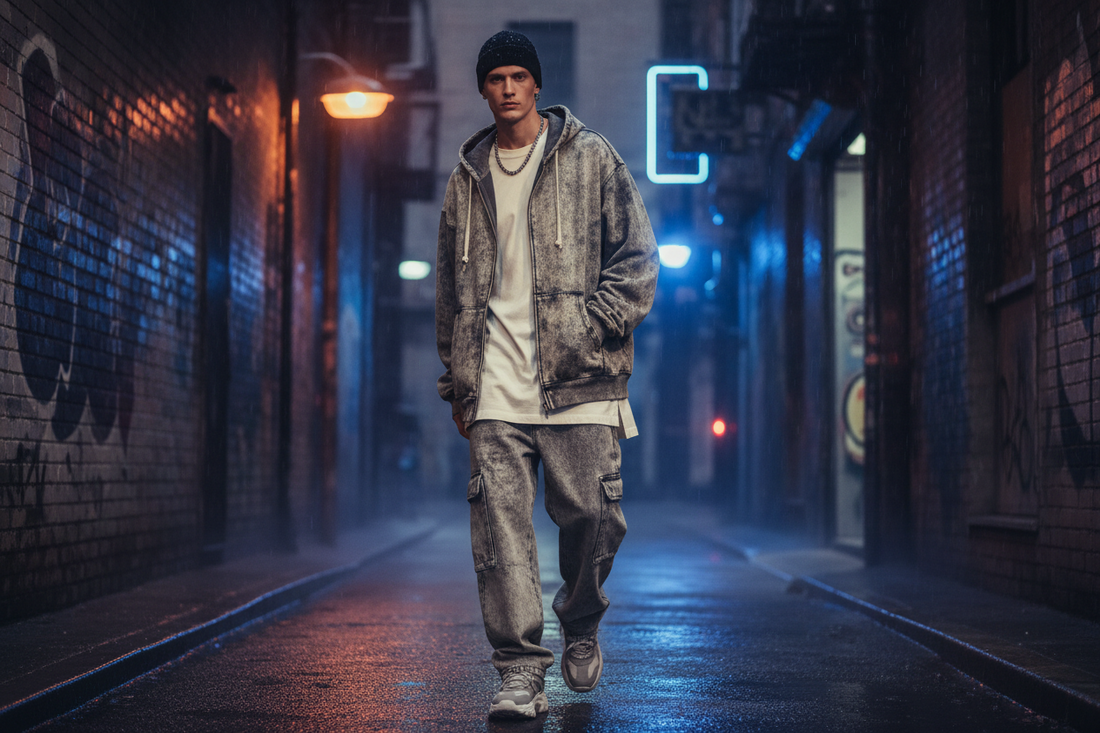 streetwear zip hoodie outfit