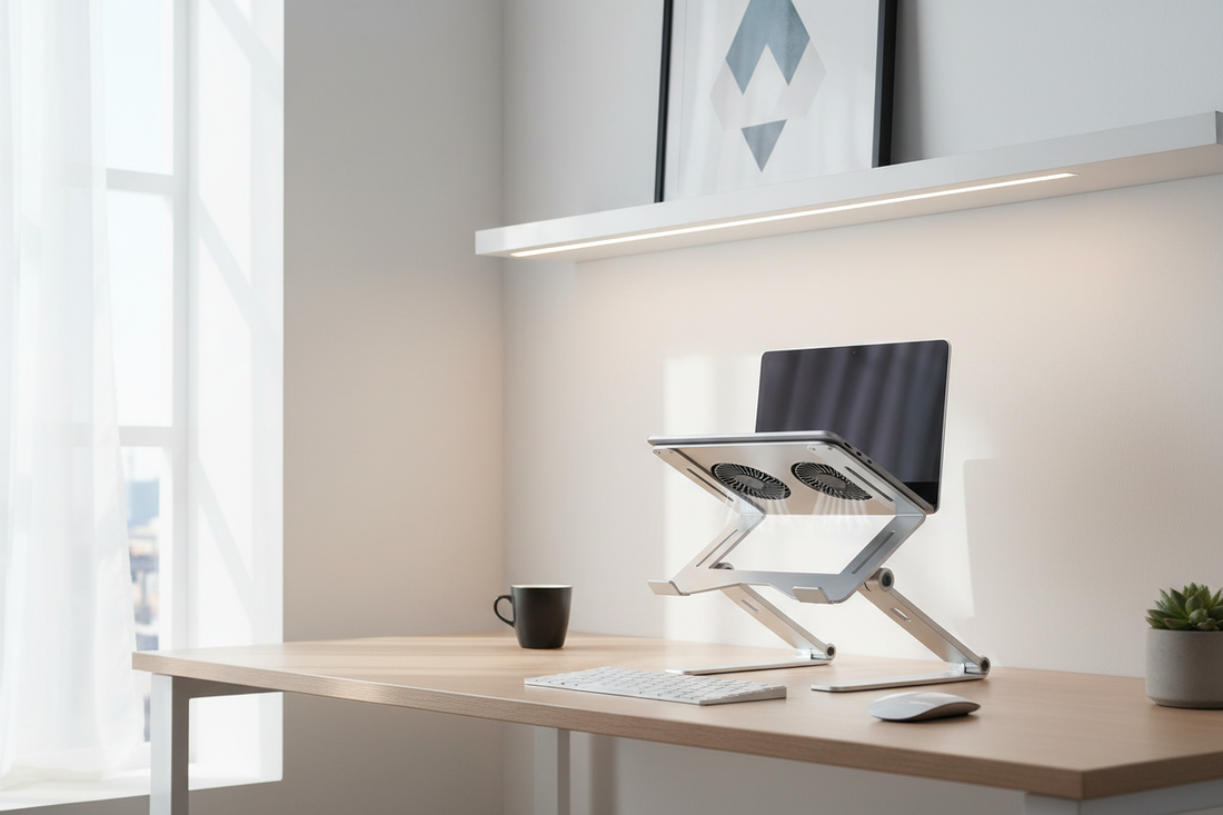 cooling laptop stand for long work sessions