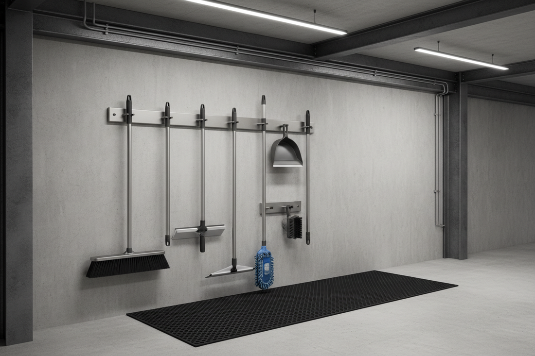 cleaning tools wall organizer rack