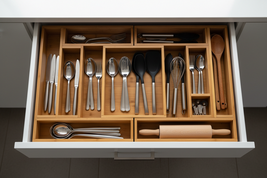 kitchen silverware drawer organizer