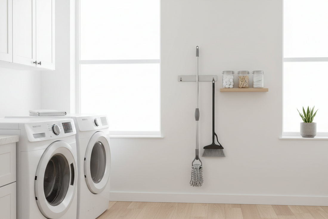 wall mounted cleaning tool holder