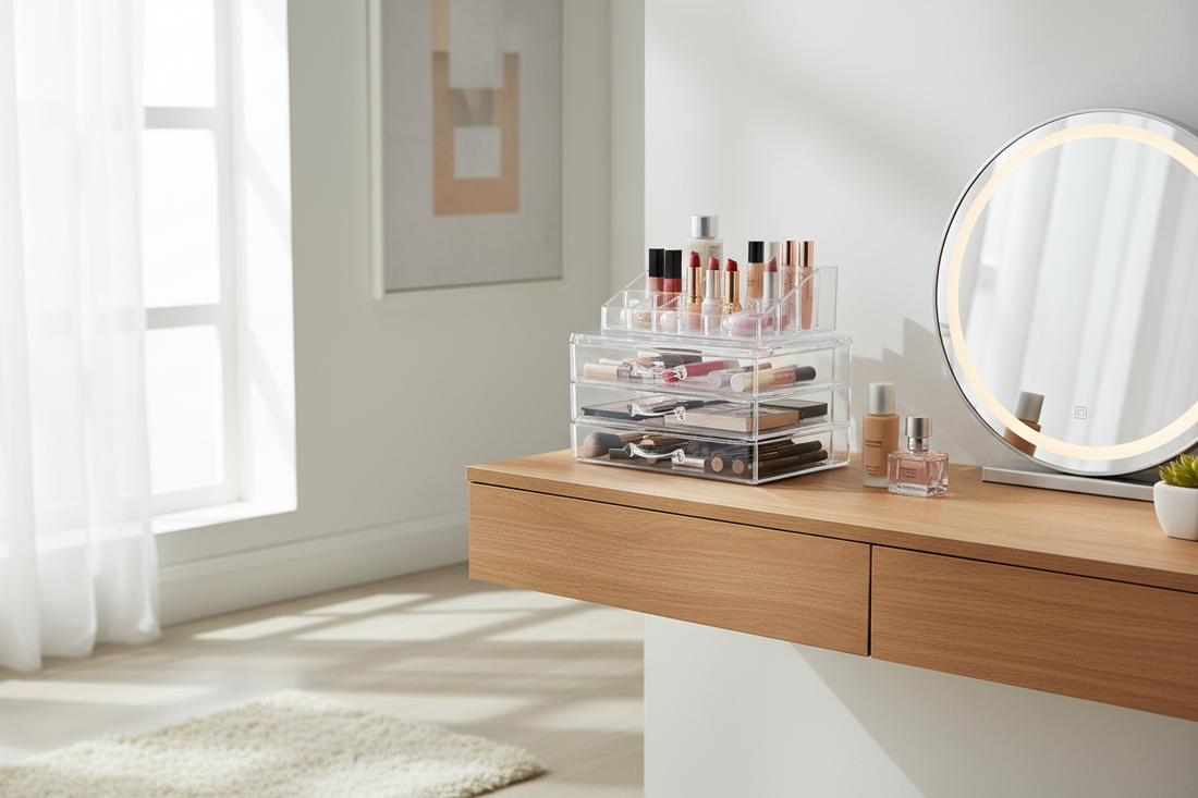 makeup drawer organizer plastic