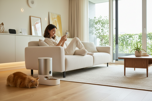 Smart Pet Feeder with App Control and remote monitoring technology for modern pet owners