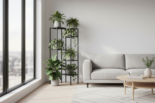 modern metal plant display stand