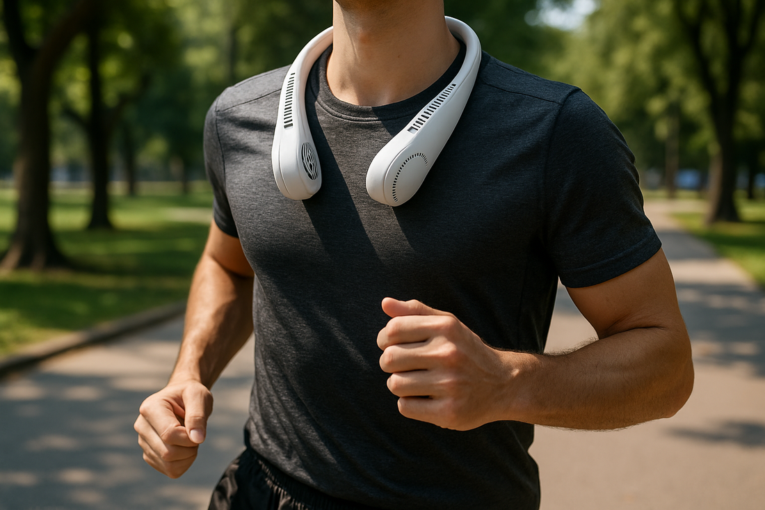 Foldable LED Rechargeable Neck Fan