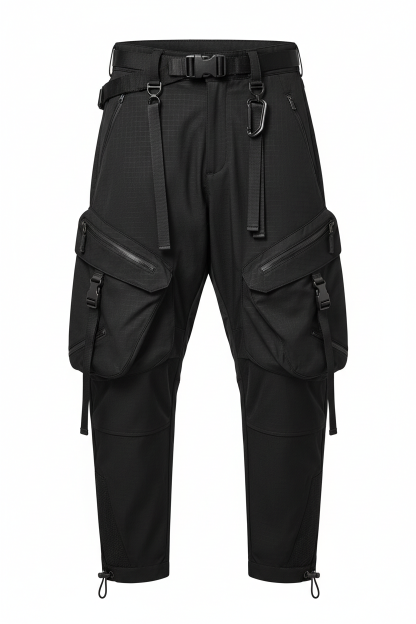 baggy techwear pants outfit