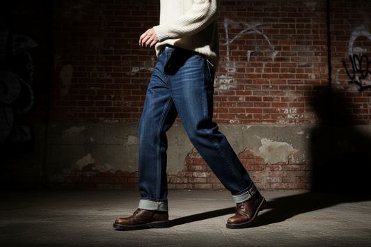 wide jeans men casual outfit