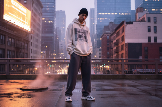 double waist sweatpants unique style