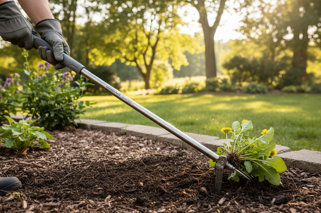 Yard maintenance weed removal tool