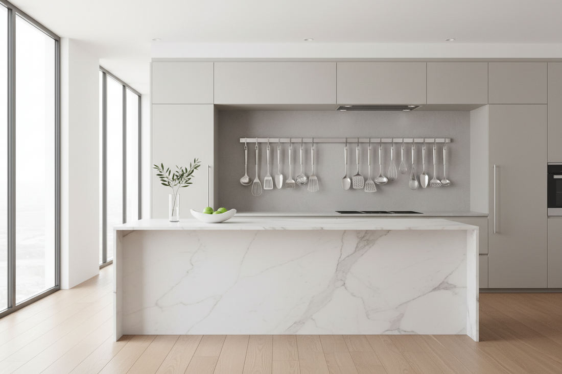 cooking utensils holder with hooks
